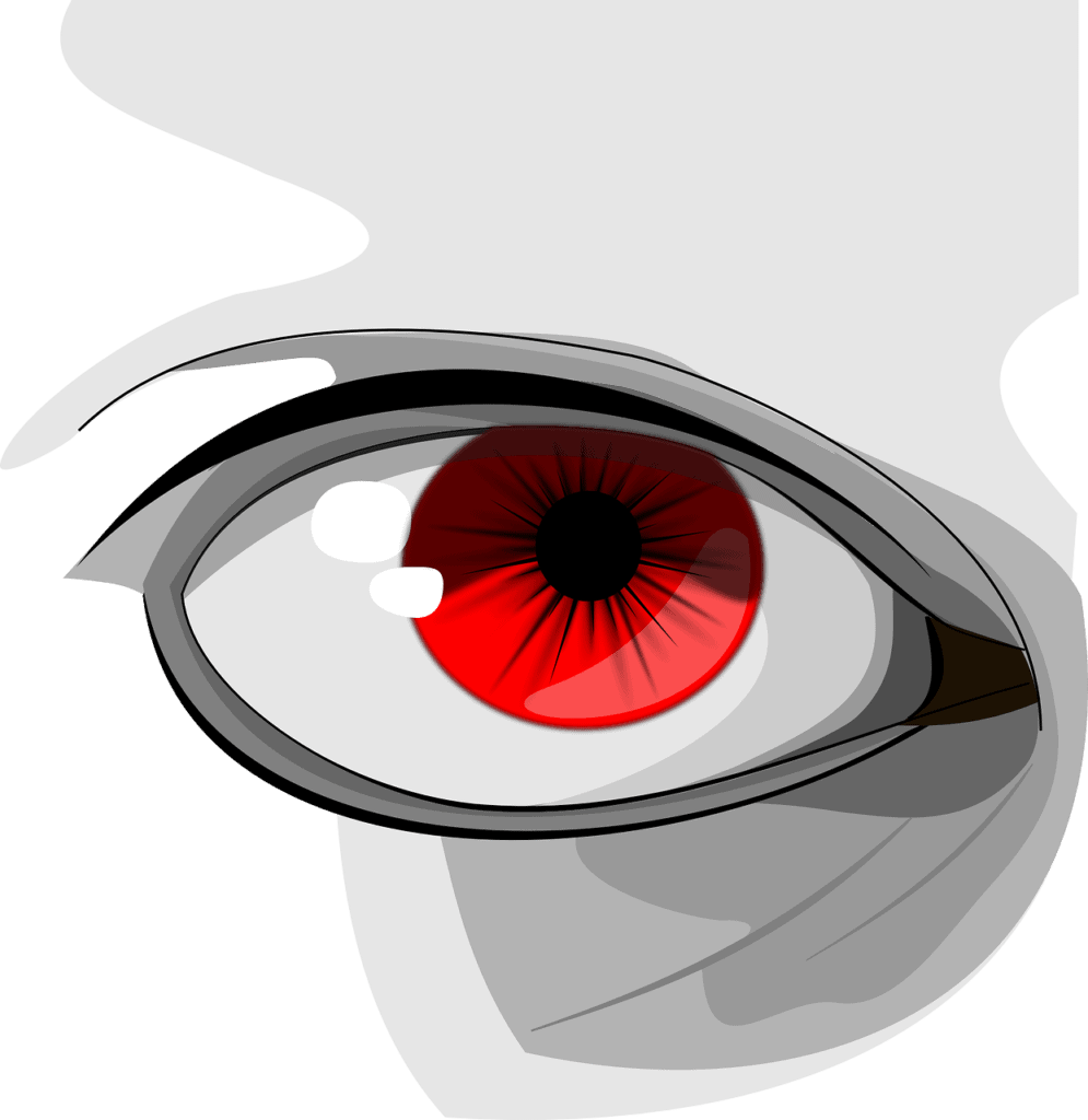 העין אדומה